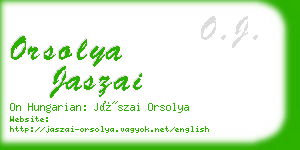 orsolya jaszai business card